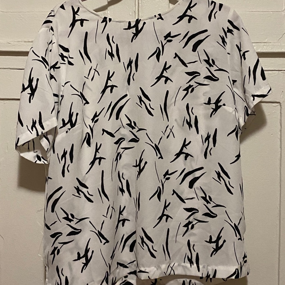 Black and white blouse